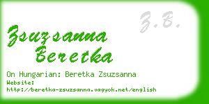 zsuzsanna beretka business card